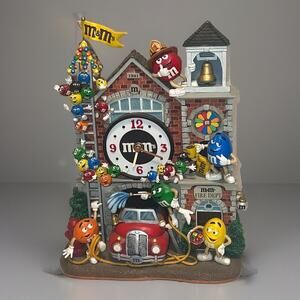 2005 M&M's Danbury Mint Firehouse Collectible Wall Clock Fire Department RARE